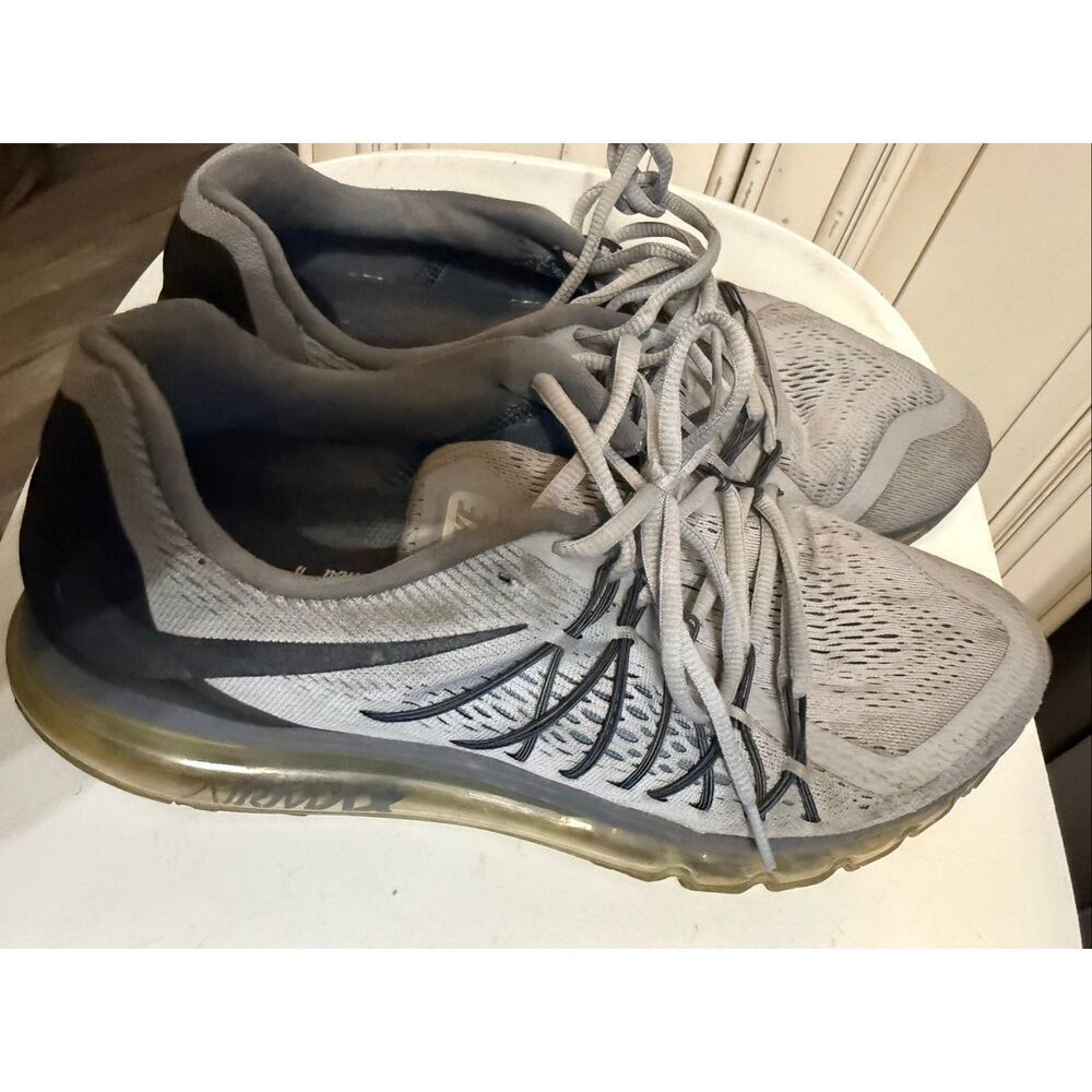 Nike Air Max Men's 2015 Athletic Sneakers 698902-009 Wolf Grey Black Size 13